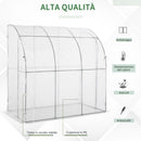 Serra da Giardino 214x118x212 cm Porta Avvolgibile Bianca
