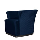 Poltrona Argentario 90x85x70 cm in Velluto Berger blu notte base nera