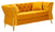 Divano Emy Senape con Cuscini 162x83x76 cm in Legno e Poliestere