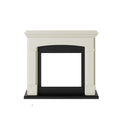 Camino Elettrico da Pavimento 107,2x95,2x24,5 cm Effetto Fiamma 1500W Sined Siena Bianco Crema