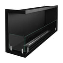 Camino a Bioetanolo da Incasso ad angolo 120x22,4x45 cm Sutri 120 SX Nero 