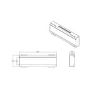 Camino Elettrico da Incasso a Parete Frontale 150x18x46 cm Detroit LED RGB e APP  
