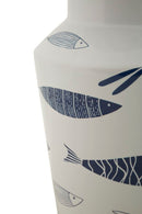 Vaso Ceramica Fish Double Ø14x34 cm in Ceramica Multicolor      