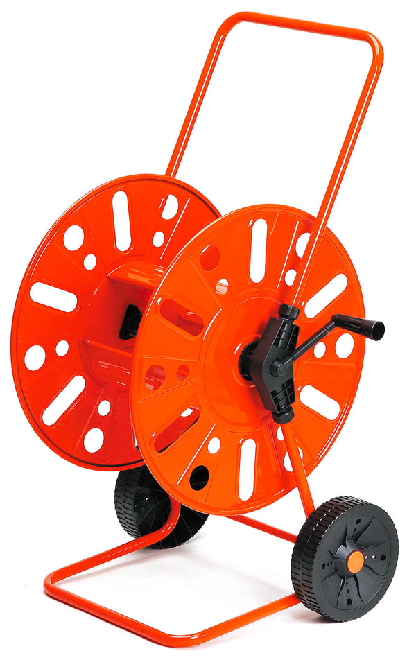 acquista Carrello Avvolgitubo Manuale con Ruote 110 mt Tubo Ø1/2” in Acciaio Verniciato Rosso Agrati