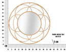 Specchio da Muro Valencia 60x3x60 cm in Specchio e Rattan e Ferro Marrone      