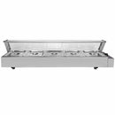 Espositore a Bagnomaria per Ristoranti Pizzerie con 5 Vaschette in Acciaio Inox