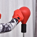 Punching Ball Regolabile Altezza 136-154 cm con Guanti per Allenamento Rosso      
