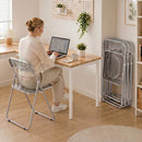 Set 4 Sedie Pieghevoli 47x48x75 cm in Acrilico Trasparenti Grigio      