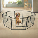 Recinto Recinzione per Cuccioli Cani 8pz 80x80 cm Nero 