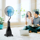 Ventilatore Nebulizzatore da Terra 44,5x38,5x120 cm con Serbatoio 3L 3 Modalità e 3 Velocità Nero      