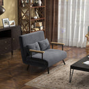 Divano Letto Schienale Regolabile 102x73x81 cm in Velluto Grigio Scuro 