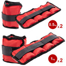 Set 4 Pesi Polsi e Caviglie 2 kg + 1 kg Allenamento Palestra Aerobica Fitness