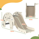 Scivolo da Interno con Canestro Design Elefante 163x57x75 cm Bianco Crema 