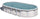 Piscina Ovale Fuori Terra 610x375xh132 cm in Acciaio e PVC Gre Islanda