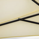 Ombrellone da Terrazza 260x135 cm a Mezzaluna con Apertura a Manovella Beige   