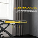 Macchina Total Crunch Pieghevole 57x105x115 cm con Seduta Regolabile in Metallo e Plastica Giallo      