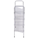 Scarpiera in Metallo con 4 Ripiani Regolabili 75x25x87 cm 