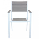 Poltrona Cervia Impilabile 58x58x89 h cm in Alluminio Bianco
