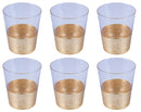 Set 6 Bicchieri Acqua Gold Party in Vetro VdE Tivoli 1996 Trasparente e Oro