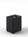 Pattumiera a 2 Scomparti Totale 16 L 33x25,5x39 cm con Contenitori Interni in Acciaio Verniciato Nero