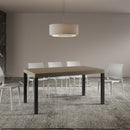  Tavolo Allungabile 160-264x90x77 cm Everyday Tortora Gambe Antracite