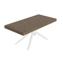 Tavolo Allungabile 180-440x90x74 cm Niket Noce Gambe Bianche