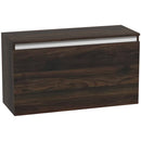Comodino Sospeso 80x30x45 cm con Cassetto Senza Maniglie Noce   