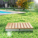 Doccia da Giardino Portatile 70x55 cm Getti d'Acqua Regolabili fino a 4 m in Polistirene Effetto Legno  