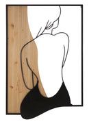 Pannello da Muro Beauty Ferro e Wood 60x2x90 cm in Ferro e MDF Nero e Marrone      
