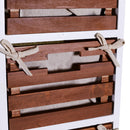 Cassettiera 6 Cassetti in Legno 58x30x66cm Atena Noce e Bianca