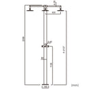 Doccia da Giardino ad Acqua Fredda in Acciaio Inox con 4 Soffioni Sined Idra  