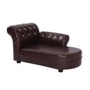 Divano Chaise Longue Ottomana per Animali Marrone 82.5x45x41.5 cm 