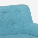 Divano 2 Posti 125x83x82 cm in Tessuto Blu