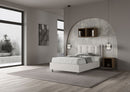 Letto 1 Piazza E Mezzo Imbottito in Similpelle Annalisa Large Bianco Varie Misure