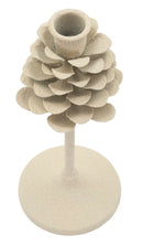 Porta Candele Dune Pigna Ø9,5x22,5 cm in Ferro Crema      