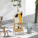 Cavalletto da Pittore 43,5x43x150-190 cm ad Altezza Regolabile con Cassetto in Legno di Faggio      