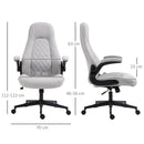 Sedia Direzionale da Ufficio 67x70x112-122 cm Altezza Regolabile Grigio