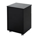 Cassettiera a Rotelle da Ufficio Salvaspazio in Legno Nero 41x39x58 cm 