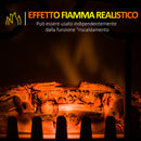 Camino Elettrico da Terra Effetto Fiamma 1800W Nero 