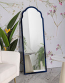 Specchio da Muro Tangeri Blu 55x2x150 cm in MDF e Vetro e Specchio Blu      