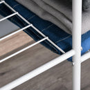 Stender Appendiabiti con Scaffale 176x47x177 cm in Metallo Bianco