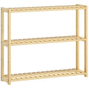 Scaffale per il Bagno 60x15x50 cm 3 Ripiani Regolabili in 5 Posizioni in Bambù   
