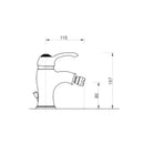 Rubinetto Miscelatore cromato Bologna bidet