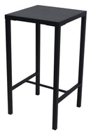 Tavolo Alto da Giardino 60x60xH110 cm in Metallo Utility Nero