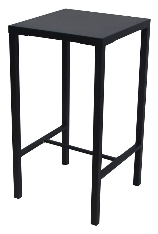 Tavolo Alto da Giardino 60x60xH110 cm in Metallo Utility Nero sconto