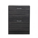 Scarpiera Sally 60x24x80 h cm in Legno Grigio Scuro