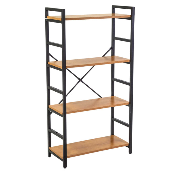 Libreria 4 ripiani 60x28xh117 cm in Metallo e Legno Achille Naturale acquista