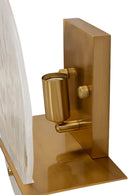 Lampada da Muro Portlan 20x11x25 cm in Vetro e Ferro Oro e Naturale      