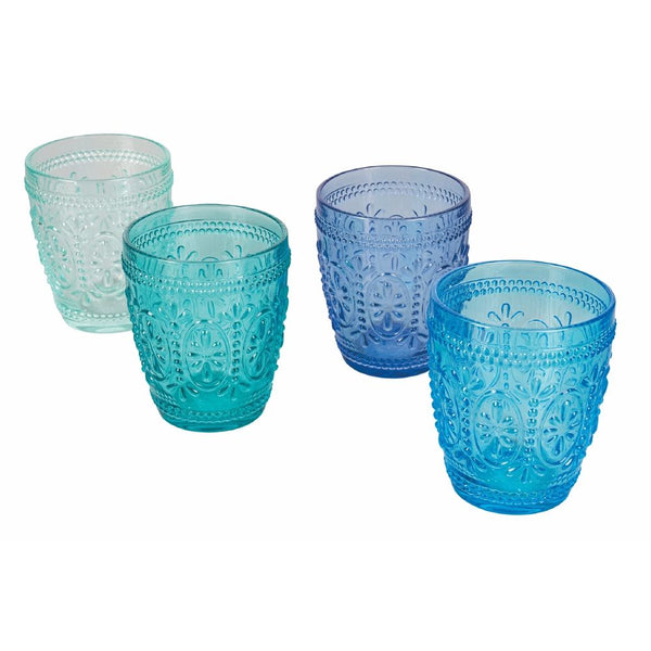 acquista Set 4 Bicchieri Acqua Imperial Ocean in Vetro VdE Tivoli 1996 Trasparente Blu