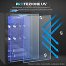 Cantinetta Vino Refrigerata 24 Bottiglie 43x46x74 cm Capienza 68L Temperatura Regolabile 4-16℃ con Vetro Anti UV Nero      